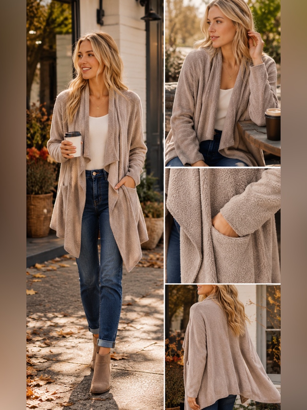 Barefoot Dreams CozyChic Lite Island Wrap Open Cardigan